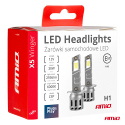 X5-series LED izzók WINGER H1 6000K max 30W AMIO-03943