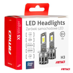 LED izzók X5-series WINGER H3 6000K max 30W AMIO-03944