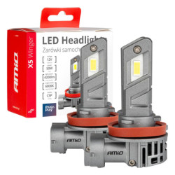 LED izzók X5-series WINGER H8 H9 H11 6000K max 50W AMIO-03947
