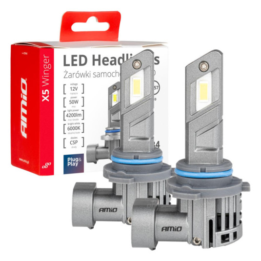 LED izzók X5-series WINGER HB4 6000K max 50W AMIO-03949