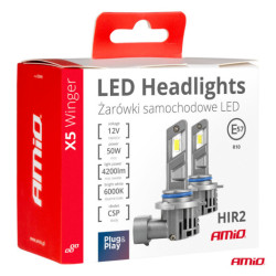 LED izzók X5-series WINGER HIR2 6000K max 50W AMIO-03950