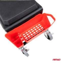 Szerelőszék görgős tárhellyel szerszámokhoz 150kg AMiO-04268