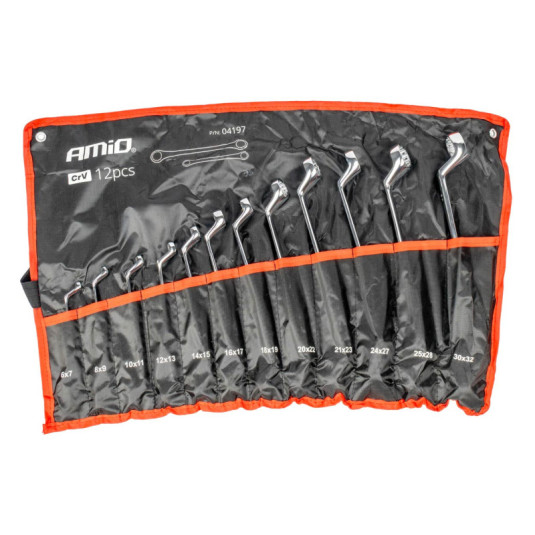 Csillag-csillag nyílófejű kulcsszett 6-32cm 12db AMiO-04197