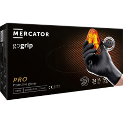 Nitril kesztyű GoGrip fekete M méret, 50 darab