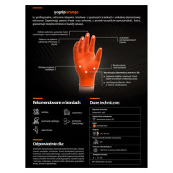 GoGrip nitril kesztyű narancssárga XXL méret, 50 db