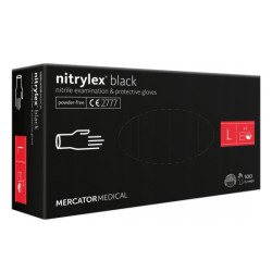 Nitril kesztyű Nitrylex Basic L méret, 100 db fekete