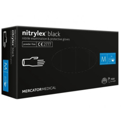 Nitril kesztyű Nitrylex Basic M méret, 100 db fekete