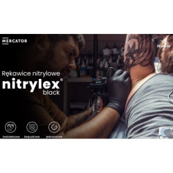 Nitriel kesztyű Nitrylex Basic S méret, 100 db fekete