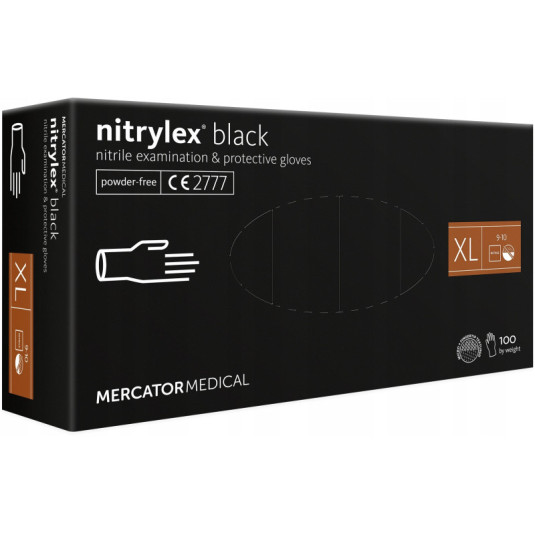 Nitrilkesztyű Nitrylex Basic XL-es méret, 100 db fekete