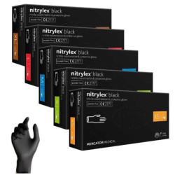 Nitrilkesztyű Nitrylex Basic XL-es méret, 100 db fekete