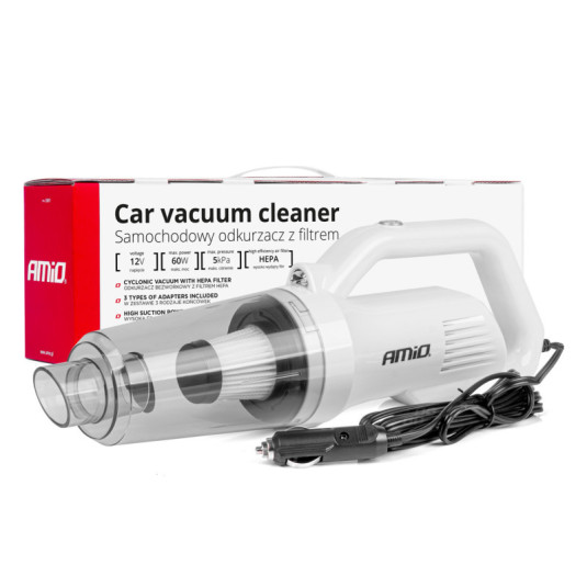 12V 60W HEPA 5kPa autó porszívó AMIO-03691