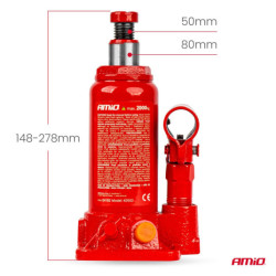 Hidraulikus dugattyús emelő 2T PVC dobozban AMIO-04182