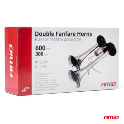 2 tónusú fanfár kürt 12-24V AMIO-03617