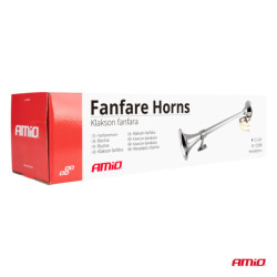 Fanfárkompakt 640 mm 12V 24V AMiO-04076 króm