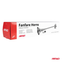Kürtjelzés króm 620 mm 12V 24V LowTone AMIO-04078