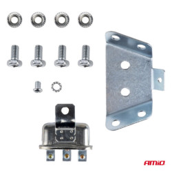 Hangjelzés kürt készlet 2 db piros 125 mm 12V AMIO-04075
