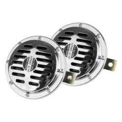 Hangjelzés kürt króm 125 mm 12V AMIO-04074