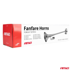Kürt hangjelzés króm 520 mm 12V 24V HighTone AMIO-04077