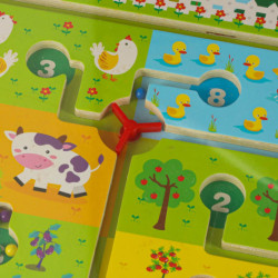 Fa társasjáték Mágneses labirintus utazó farmhoz 2 játékosnak