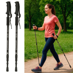 Nordic walking bot összecsukható - 2 db fekete