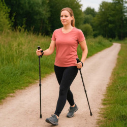Nordic walking bot összecsukható - 2 db fekete