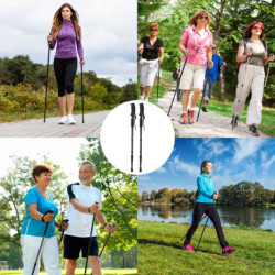 Nordic walking bot összecsukható - 2 db fekete