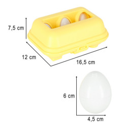 Oktató puzzle szortírozó egyeztetés alakok tojás montessori gyümölcs zöldség 6db