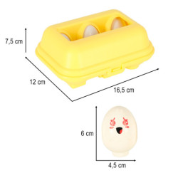 Oktatási puzzle tojás alakú Montessori állatok 6 db