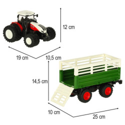 RC Mezőgazdasági Traktor Pótkocsival 2.4G 3.7V 500mAh