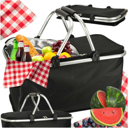 Hőtartó összecsukható piknikkocsma - fekete