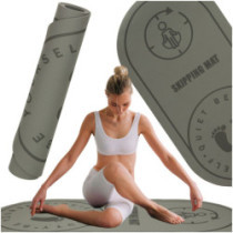 Yoga gyakorló szőnyeg hangszigetelő jellegű 127x63x0,6 cm, szürke