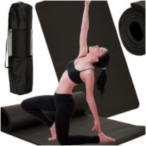 Yoga gyakorló szőnyeg vastag 185x80x1,5 cm, fekete