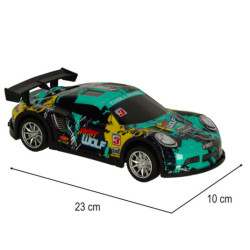RC sportautó kék-zöld