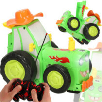 Ugrálós traktor, zöld