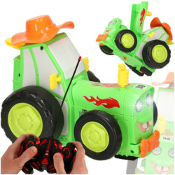 Ugrálós traktor, zöld