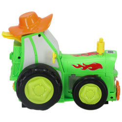 Ugrálós traktor, zöld