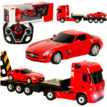 RC autó 1:26 Mercedes-Benz Actros, piros