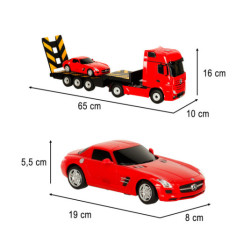 RC autó 1:26 Mercedes-Benz Actros, piros