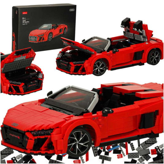 Audi R8 Spyder építőkészlet 1440 darabos, 1:14 méretarányban