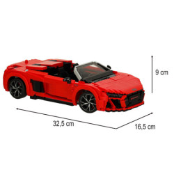 Audi R8 Spyder építőkészlet 1440 darabos, 1:14 méretarányban