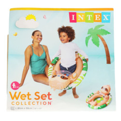 INTEX 59570 Gyermek úszó gyűrű felfújható kerék ülőhellyel lazybones max. 23 kg 3-4 év