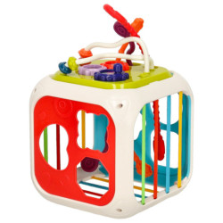 Interaktív oktatási kocka sorter babáknak cimbalom 7in1