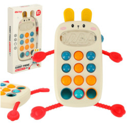 Montessori szenzoros játék csecsemőknek telefon gombokkal emberfigura