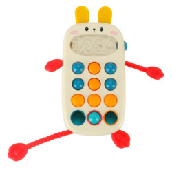 Montessori szenzoros játék csecsemőknek telefon gombokkal emberfigura