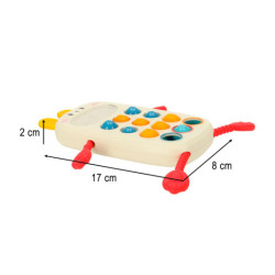 Montessori szenzoros játék csecsemőknek telefon gombokkal emberfigura