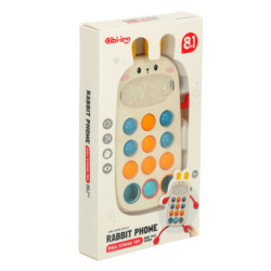 Montessori szenzoros játék csecsemőknek telefon gombokkal emberfigura