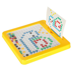 Mágneses Montessori tábla pöttyökkel, sárga