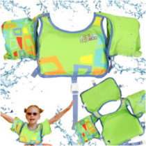 AQUASTAR Zöld úszódzseki ujjal