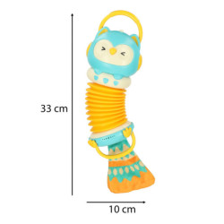 Harmony harmónika gyerekeknek narancssárga bagoly játszó LED 30cm