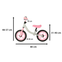 TRIKE FIX BALANCE tricikli fehér-rózsaszín